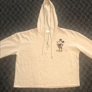Disney Cropped Quarter Zip Hoodie